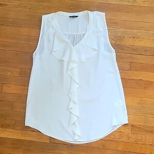 RW&CO Sleeveless Blouse, Medium, Ecru